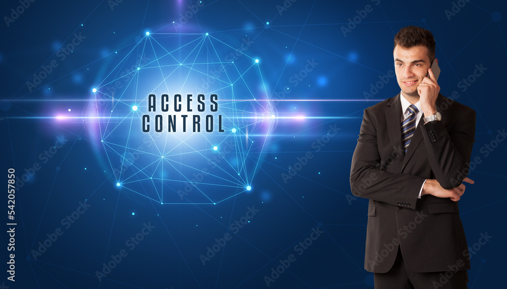 businessman thinking about security concept businessman thinking about security concept