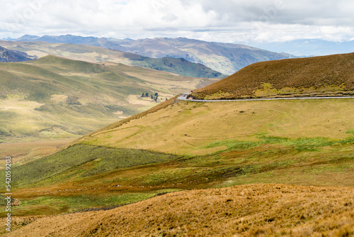 Highway between mountains of the Andes