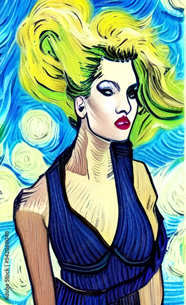 a painted portrait of a girl with makeup and hairstyle a painted portrait of a girl with makeup and hairstyle