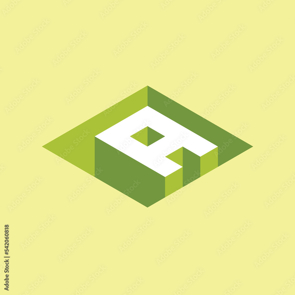 Fototapeta premium letter a 3d logo