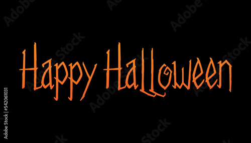 
Happy Halloween. orange text for the holiday. vector illustration. banner. words and letters