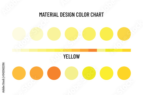 Material design color chart. Color scheme.