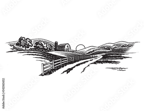 illustration of farm