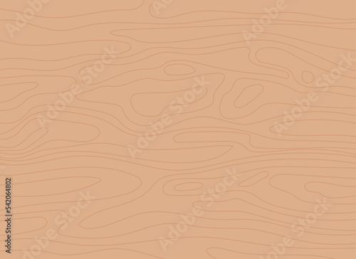 Brown wooden desktop flat color vector background template. Blank surface for products advertisement. Empty place with wood grains. Fully editable 2D illustration with copy space for text