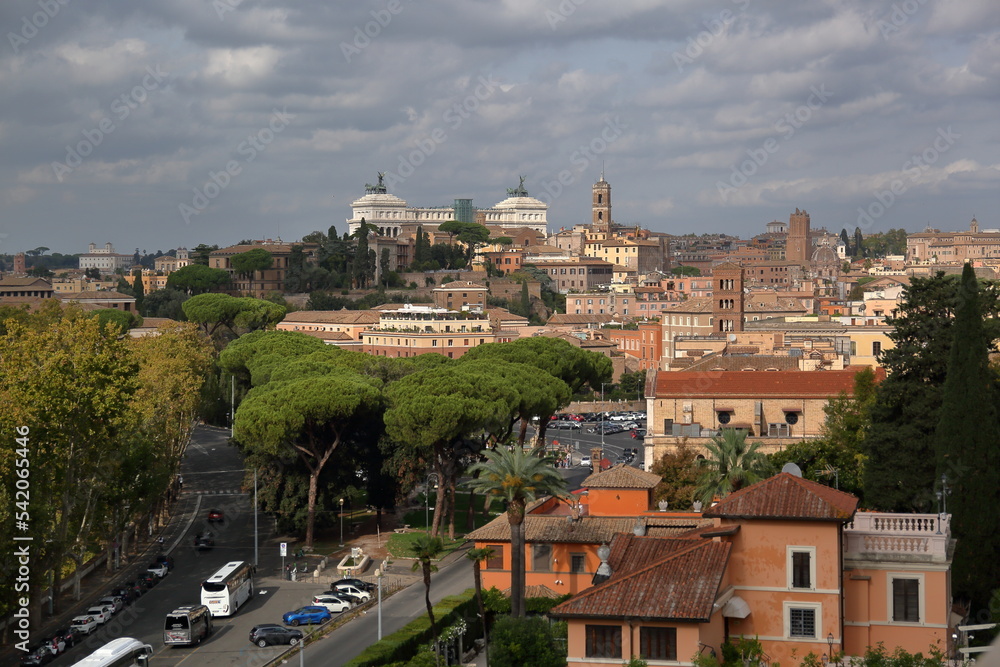 Rome, Italy - 22 October 2022: Panorama of Rome city, Italy
