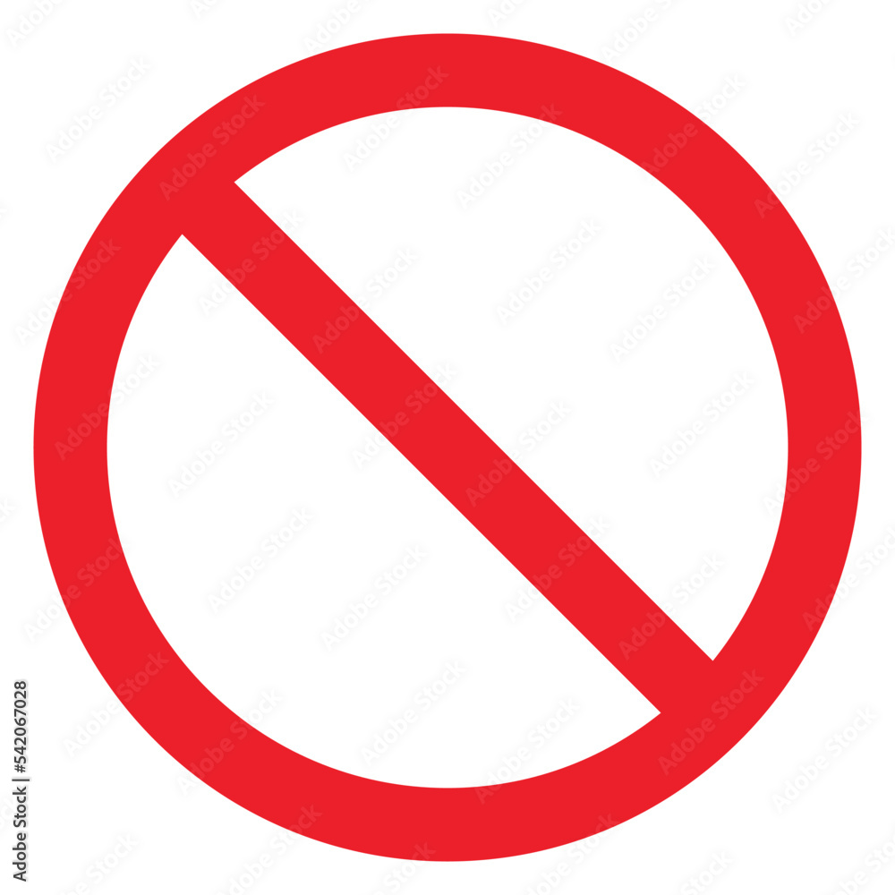 Forbidden sign NO symbol vector illustration,ban warning icon. Forbidden sign NO symbol vector illustration,ban warning icon.