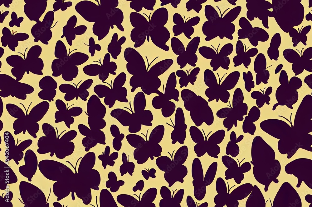 Beautiful butterflies on a seamless pattern. Print desing Beautiful butterflies on a seamless pattern. Print desing