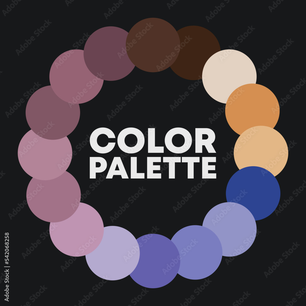 Diverse color palette. Color combinations. Vector illustration Stock ...