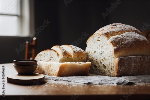 Midjourney render of freshly baked homemade bread