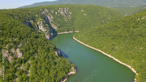 Green river in a valley