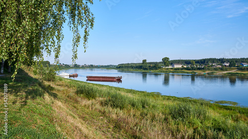 Russia. Town of Totma. View from the Kuskova embankment downstream of the Sukhona River photo