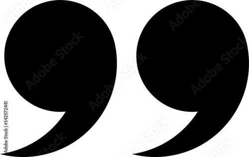 Quote mark in png. Quotation symbol. Remark sign in png. Quote mark on transparent background. Quoted sign photo