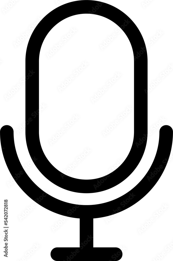 Microphone icon in png. Mic symbol in png. Music sign. Microphone on