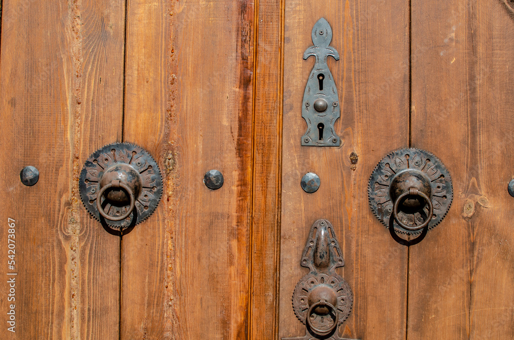 old door and doorknob in the street old door and doorknob in the street