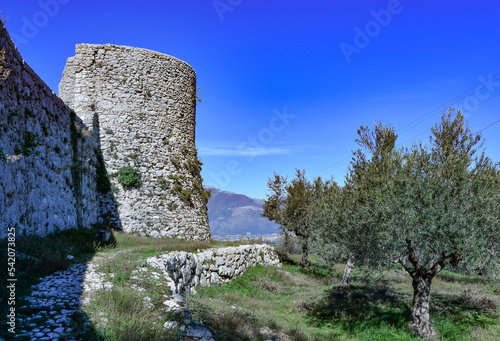 Quadro su tela A medieval tower in Civitavecchia di Arpino, a medieval village in the Lazio region, Italy