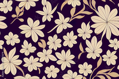 seamless flower pattern on background