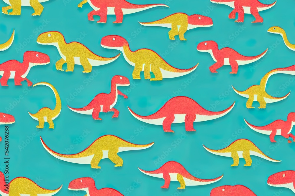 Seamless Dino pattern, print for T shirts, textiles, wrapping paper, web. Original design with t rex,dinosaur. grunge design for boys .