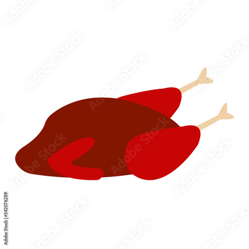 simple flat backed turkey  for a thanksgiving table