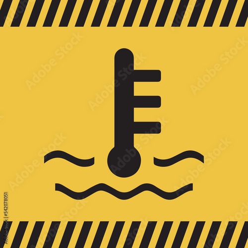 Logo température moteur.