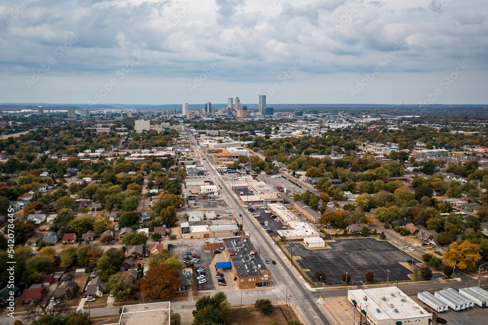 Tulsa, Oklahoma 15th Street view of Downtown