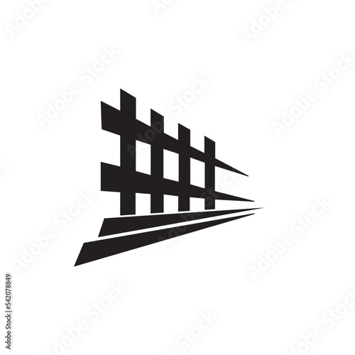 fence icon logo vector design template