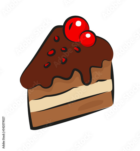 Czekoladowe ciasto ilustracja