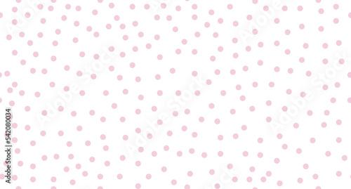 Seamless polka dot pattern. Vector repeating texture. Polka dot with color pastel background. Pink polka dot pattern. Pink polka wrapping texture. Vector illustration photo