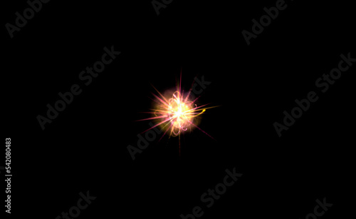 abstract pulsating glow element from particles and dots. explosion  of multi-colored dots creating beautiful magical shapes  effect for overlay  black background