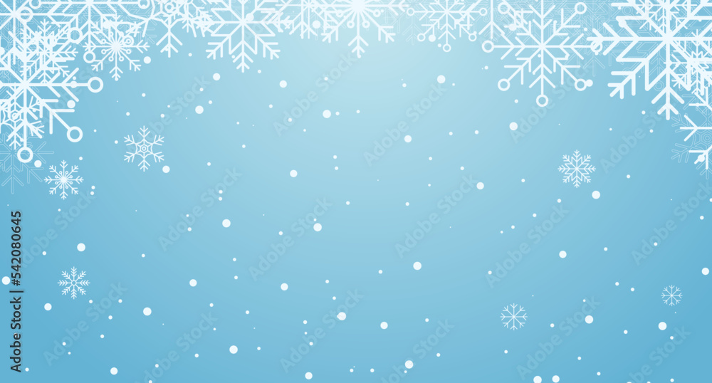 Winter background. Abstract snowflake border. Snowfall backdrop. Winter holidays theme. Background with snowflakes. Vector illustration Winter background. Abstract snowflake border. Snowfall backdrop. Winter holidays theme. Background with snowflakes. Vector illustration