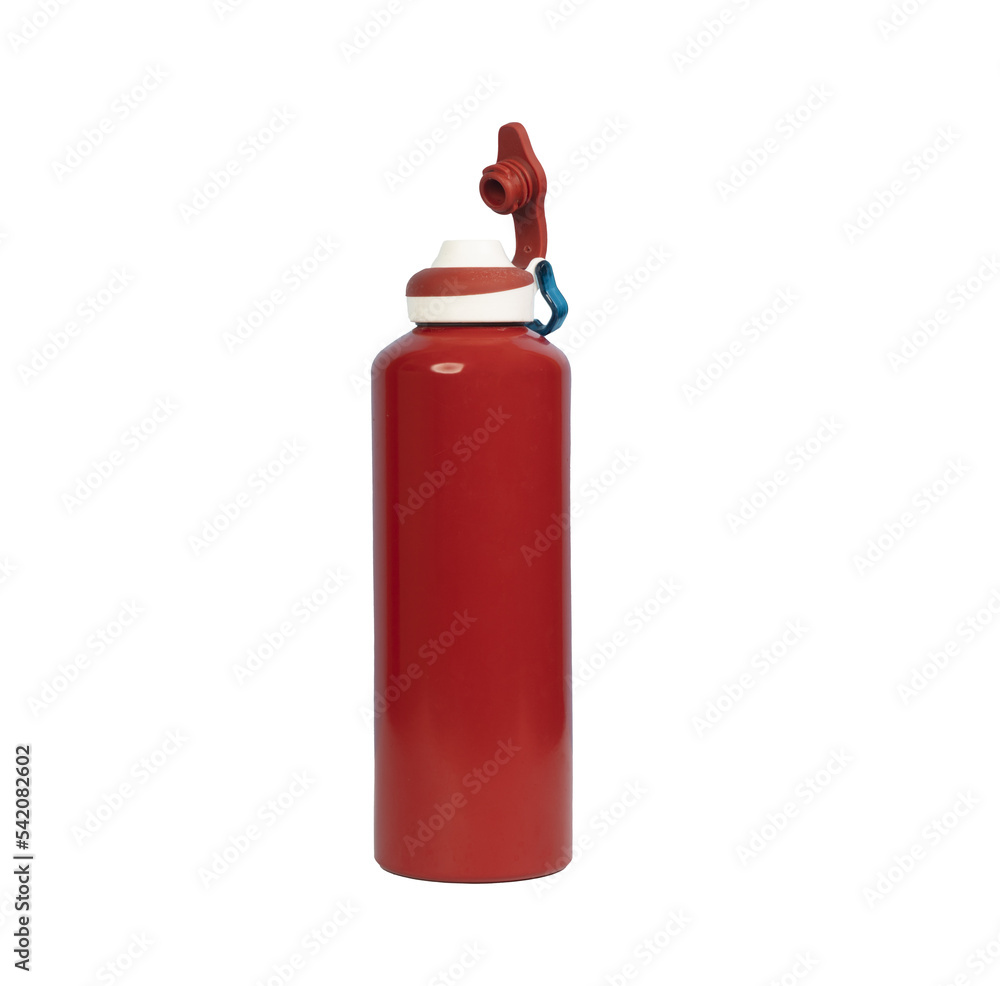 Obraz premium a red aluminum bottle