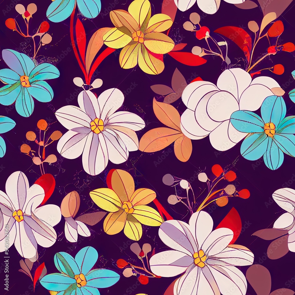 Floral seamless pattern Flower background