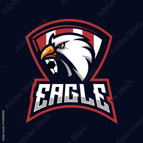 eagle sport mascot logo desgn illustration vector