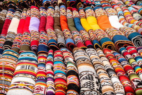 peruvian handcrafts made of alpaca wool photo
