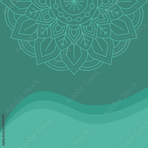 Blue mandala background vector design