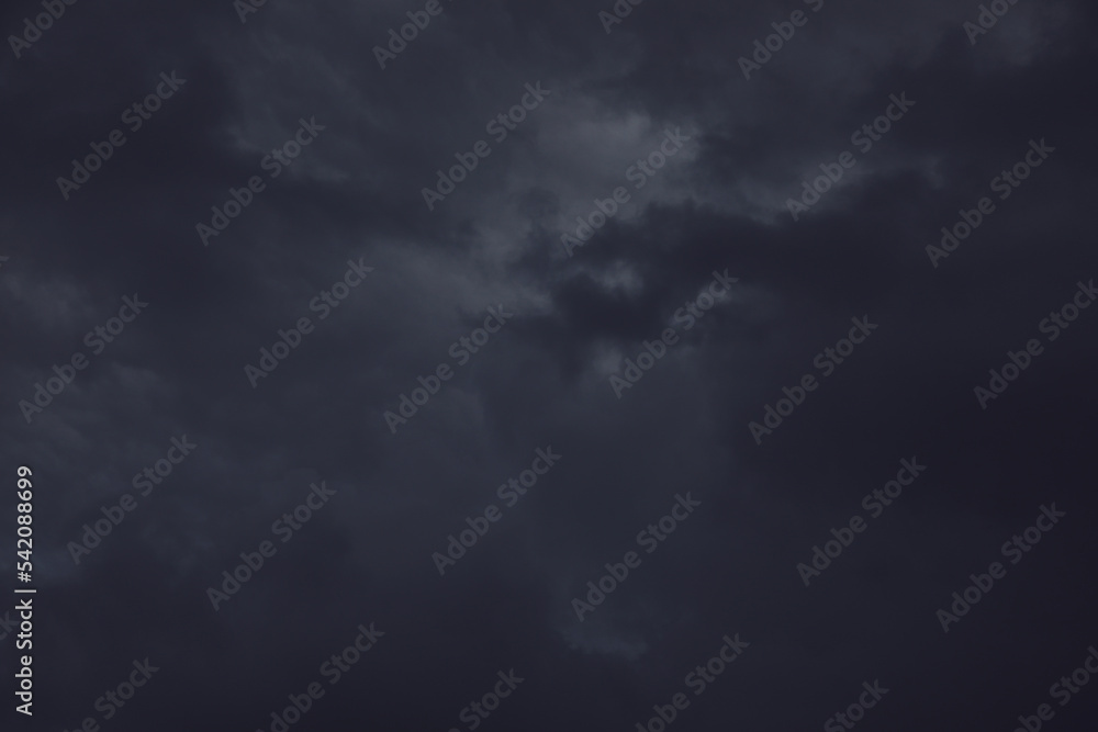 Picturesque view of sky with heavy rainy clouds