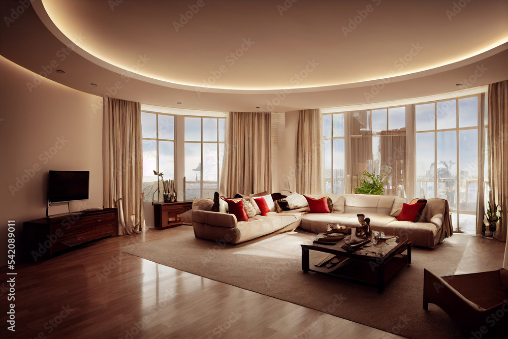Fototapeta premium modern luxurious living room
