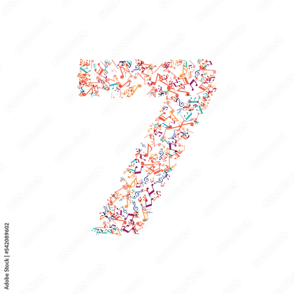 decorative music note number 7 decorative music note number 7