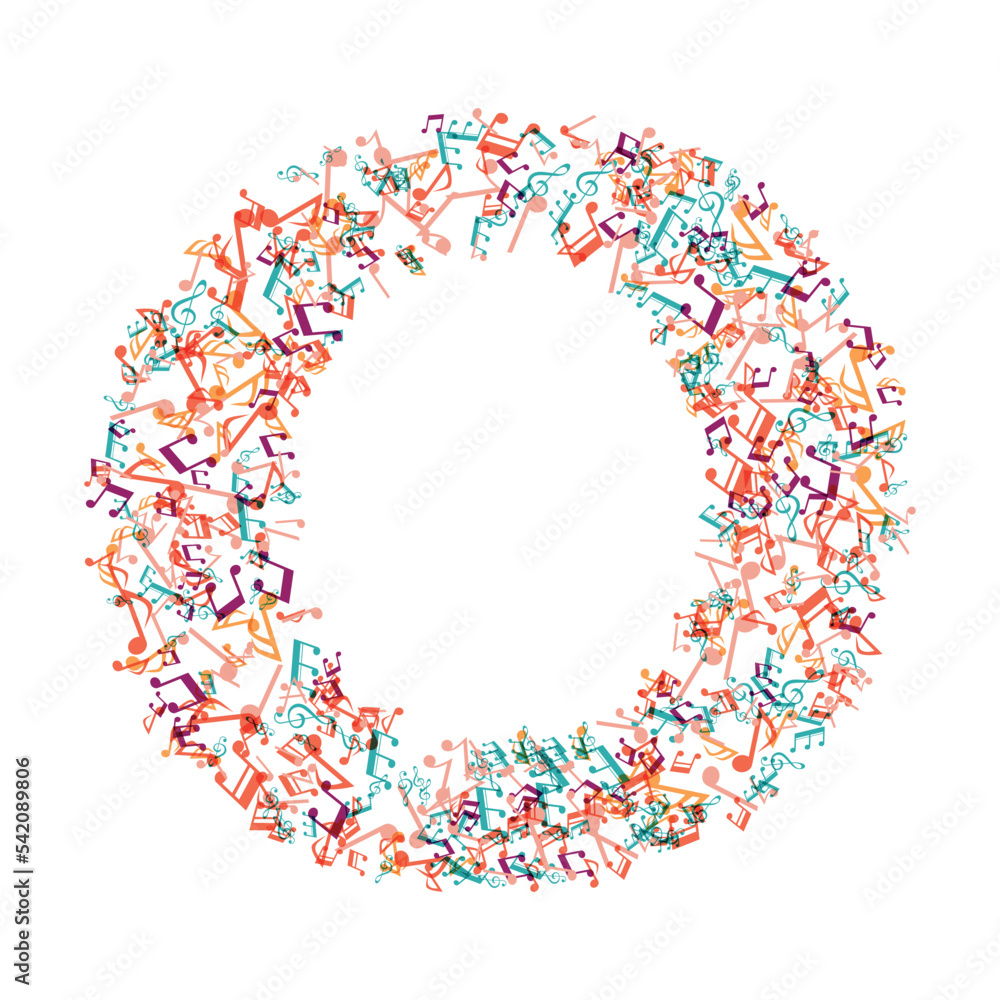decorative music note letter O
