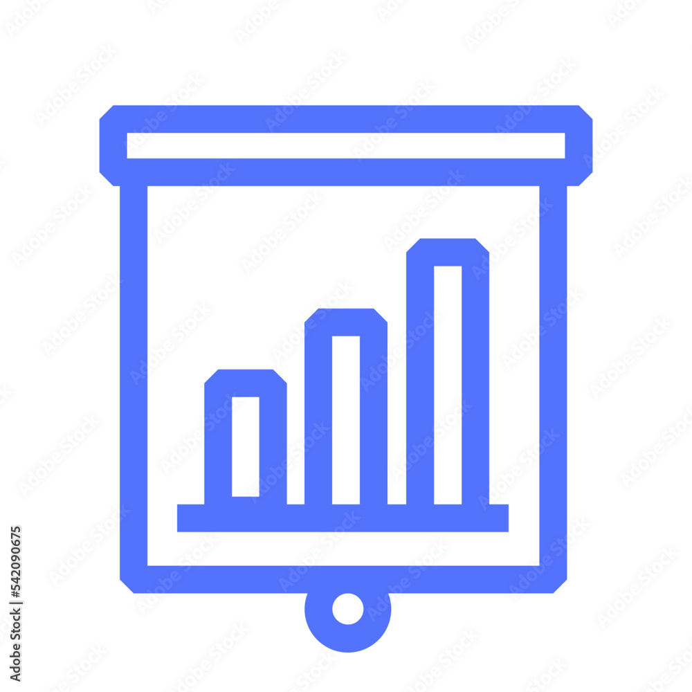 graph presentation line icon graph presentation line icon