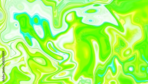 Hand Painted Background With Liquid Green Paints. Abstract Fluid Acrylic Painting. Marbled green Abstract Background. Liquid Marble Pattern.