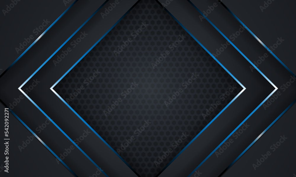 Abstract modern technology dark metal with blue neon light background. - Vector. Abstract modern technology dark metal with blue neon light background. - Vector.