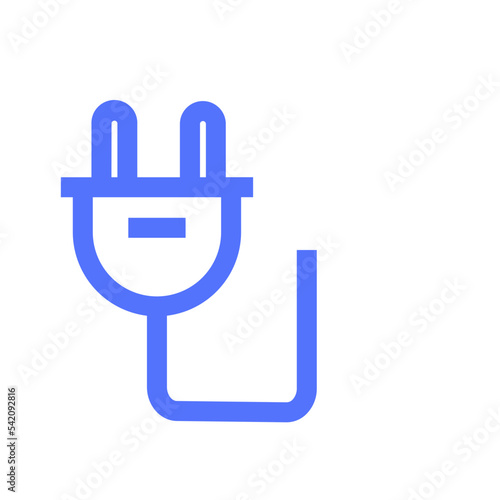 electronic plug technology line icon