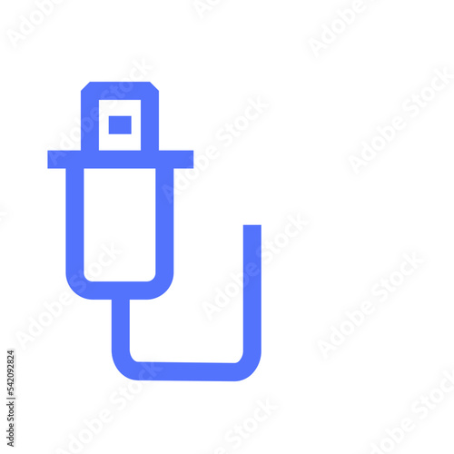 electronic plug technology usb line icon