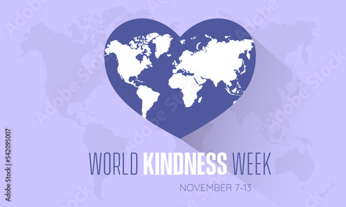 Vector illustration design concept of World Kindness Week observed on November 7 to 13