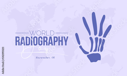 Vector illustration design concept of World Radiography Day observed on November 8