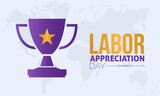 Vector illustration design concept of Labor Appreciation Day observed on November 23