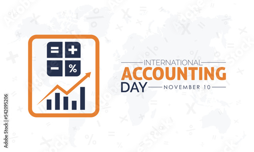 Vector illustration design concept of International Accounting Day observed on November 10