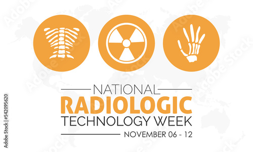 Vector illustration design concept of National Radiologic Technology Week observed on November 6 to 12