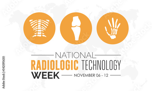 Vector illustration design concept of National Radiologic Technology Week observed on November 6 to 12