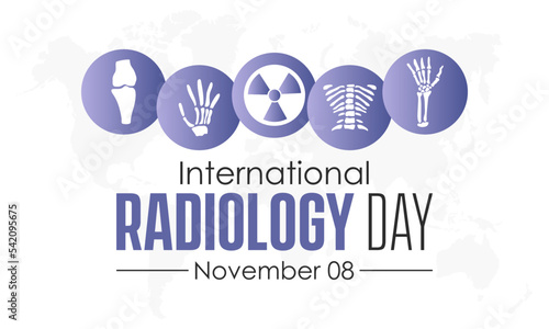 Vector illustration design concept of International Day of Radiology observed on November 8